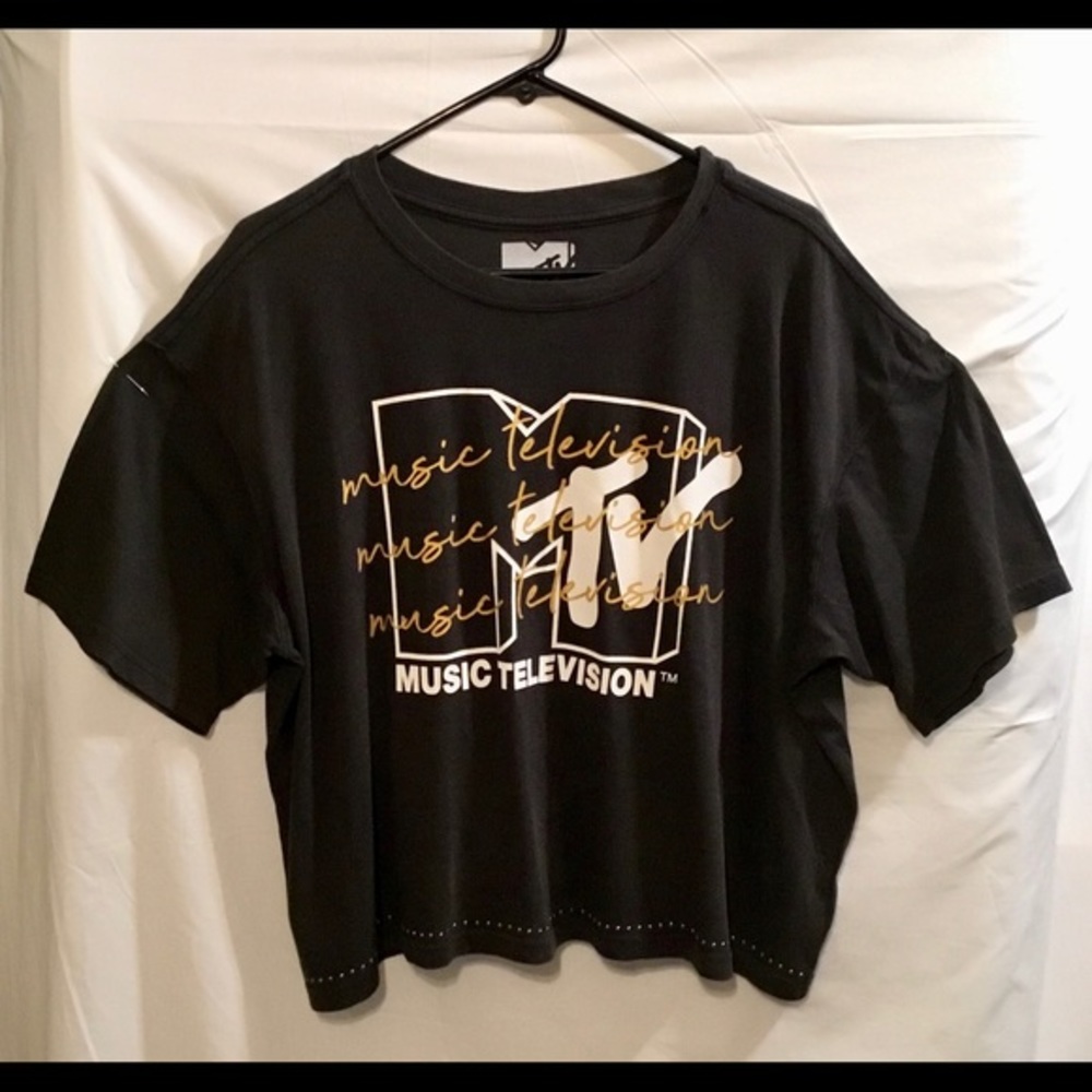 MTV Black Crop Top Size 3XL